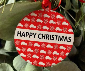 BaubleHappyChristmasred